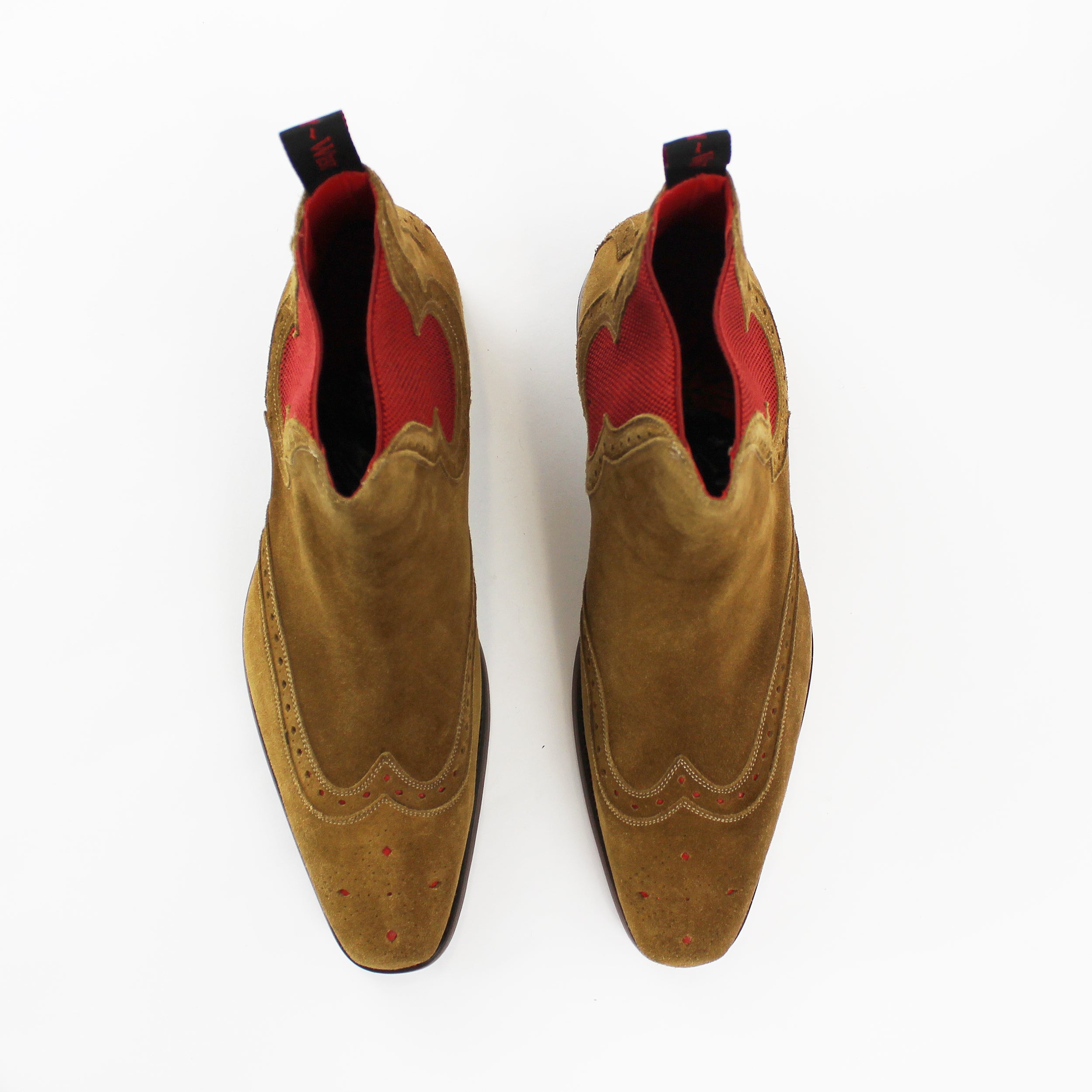 Jeffery West - Spite Dexter-B Suede Chelsea Boots in Tan