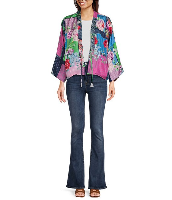 Johnny Was Rose Makenna Reversible Silk Kimono