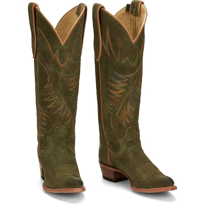 Justin Clara Boot Green