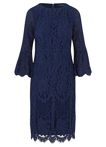 Kaleidoscope Navy Lace Shift Dress | Grattan