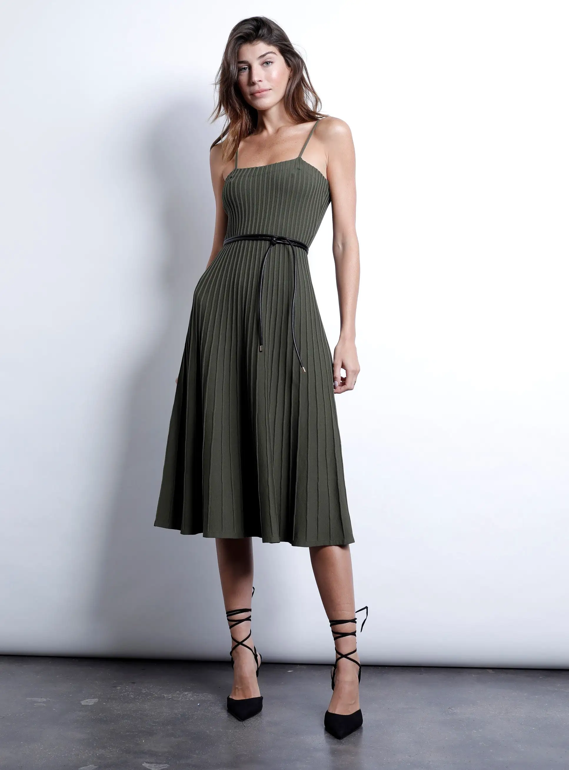 Karina Grimaldi - Fern Knit Dress - Army