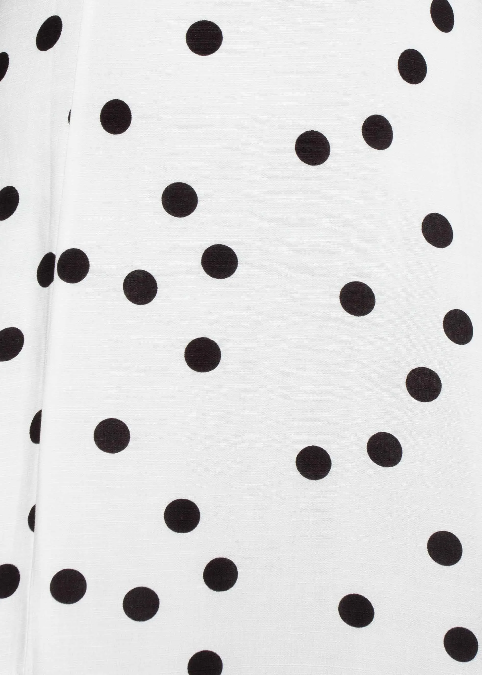 Katia Midi Dress - White Polka