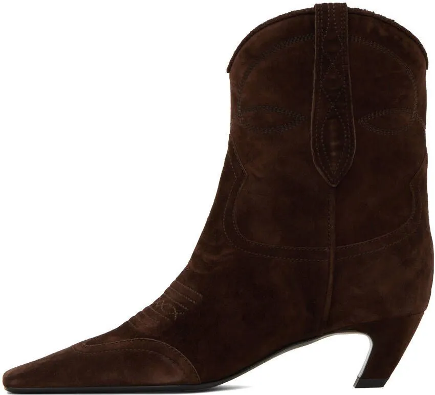 KHAITE Brown Dallas Boots