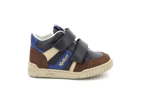 KICKERS WINCKY VELC marine marron Chaussures Hautes Sneakers