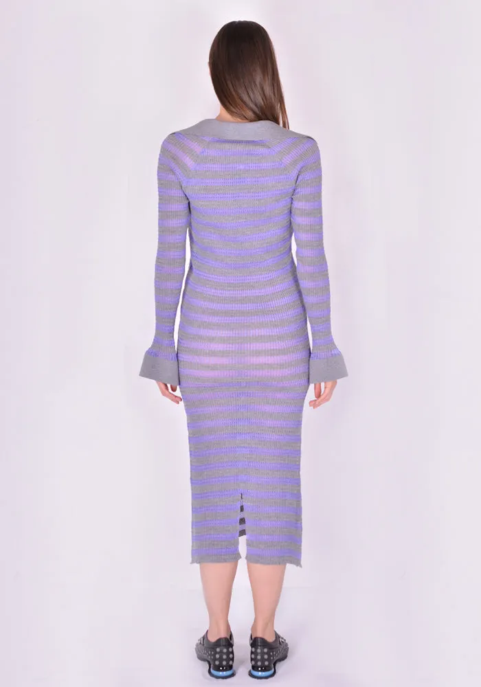 KIKO KOSTADINOV KKWAW21KN04 NINALEE KNIT DRESS AMETHYST STRIPE