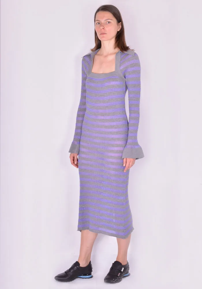 KIKO KOSTADINOV KKWAW21KN04 NINALEE KNIT DRESS AMETHYST STRIPE