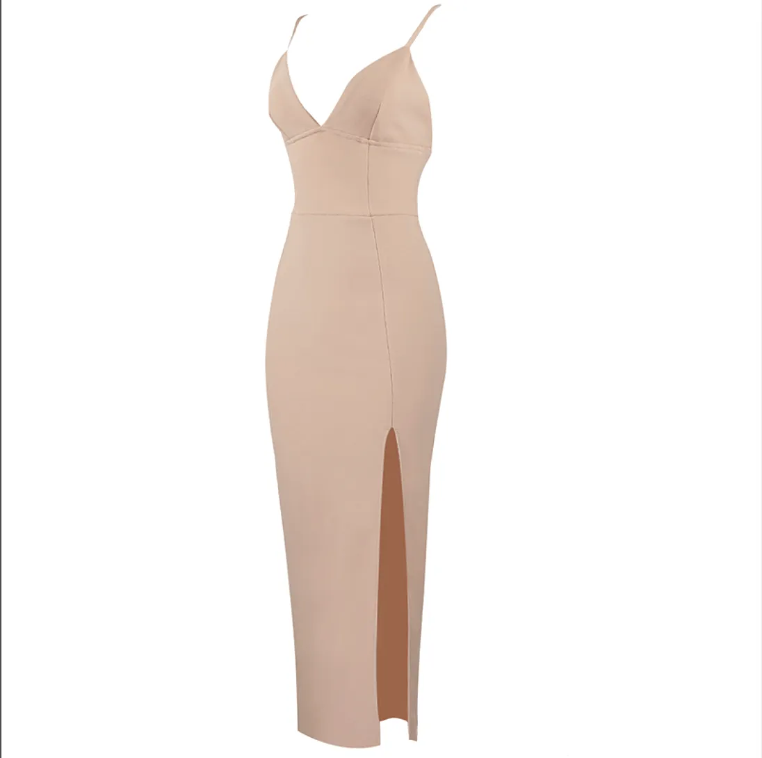 Kisha Nude Maxi Dress