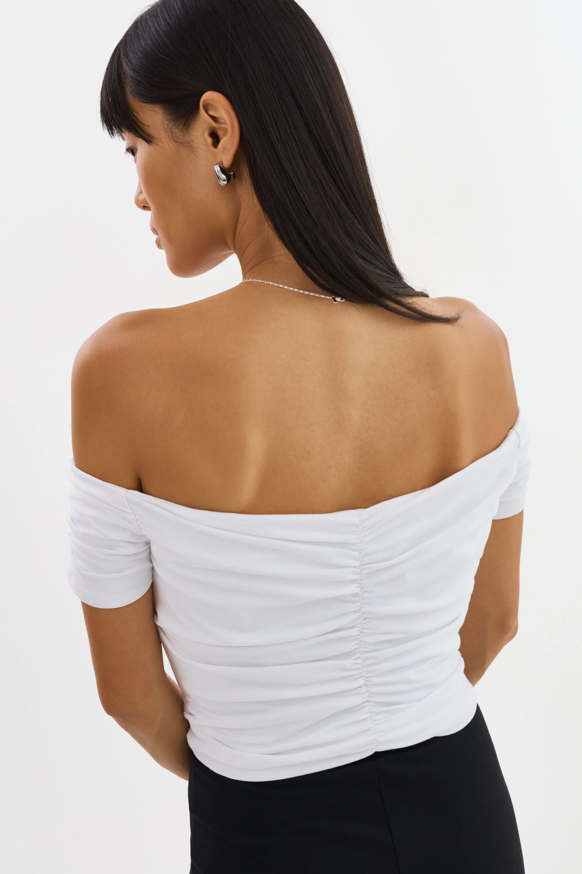 LaMarque Nina Ruched Top | White