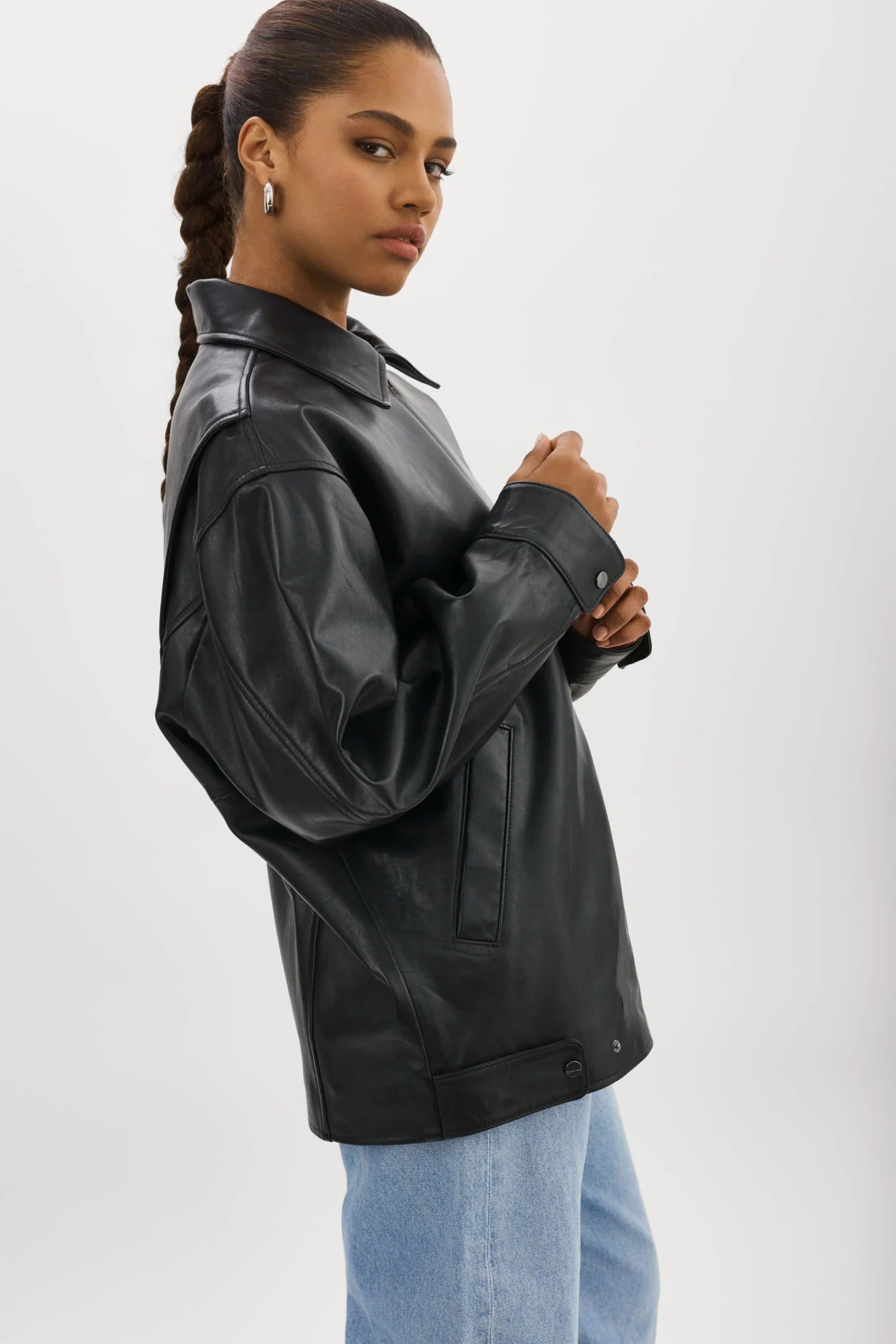 LaMarque Theia Leather Bomber Jacket | Black