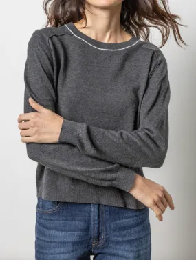 LILLA P OVERSIZED SADDLE SLEEVE SWEATER