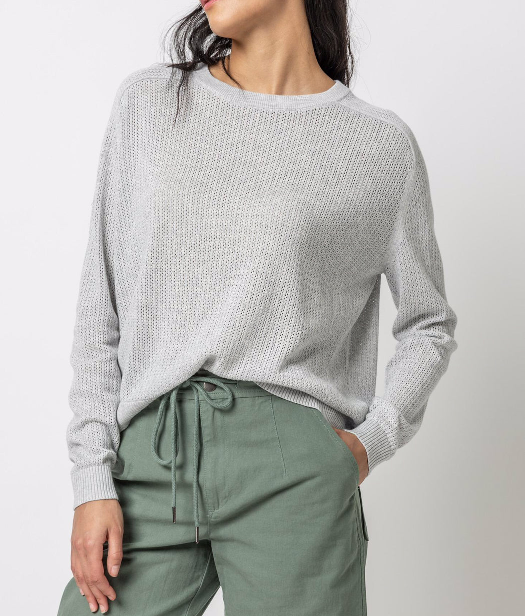 LILLA P SADDLE SLEEVE PULLOVER SWEATER