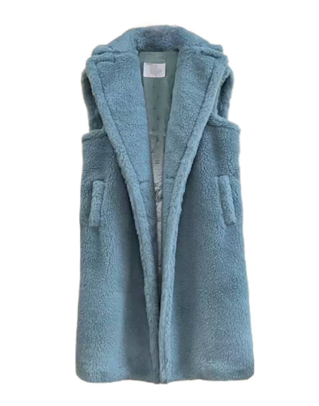 Loose Fit Wool Teddy Vest