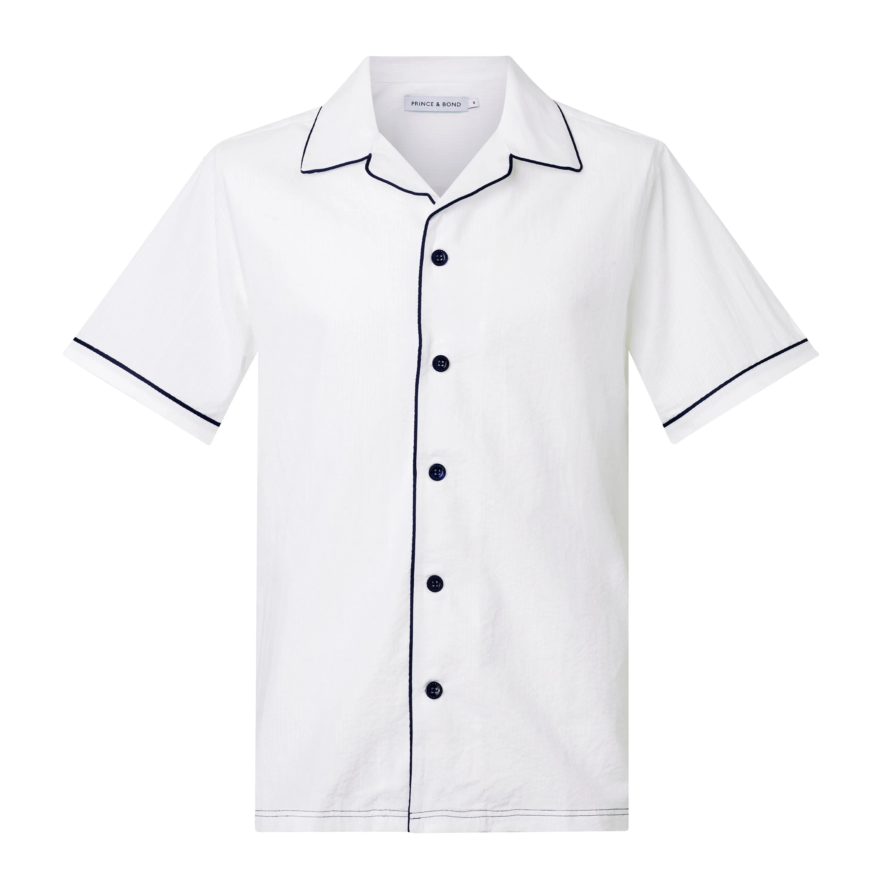 Luka Camp Collar Shirt with navy piping