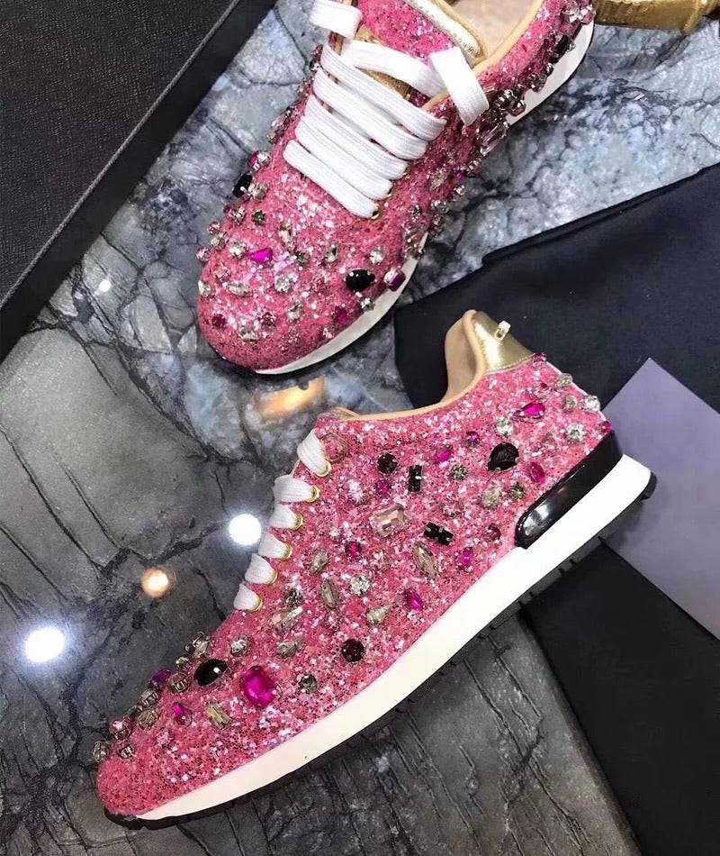 Luxury Glam Crystallized Sparkly Sneakers