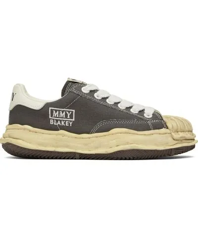 Maison MIHARA YASUHIRO Gray Blakey OG Dyed Sole Canvas Low-Top Sneakers