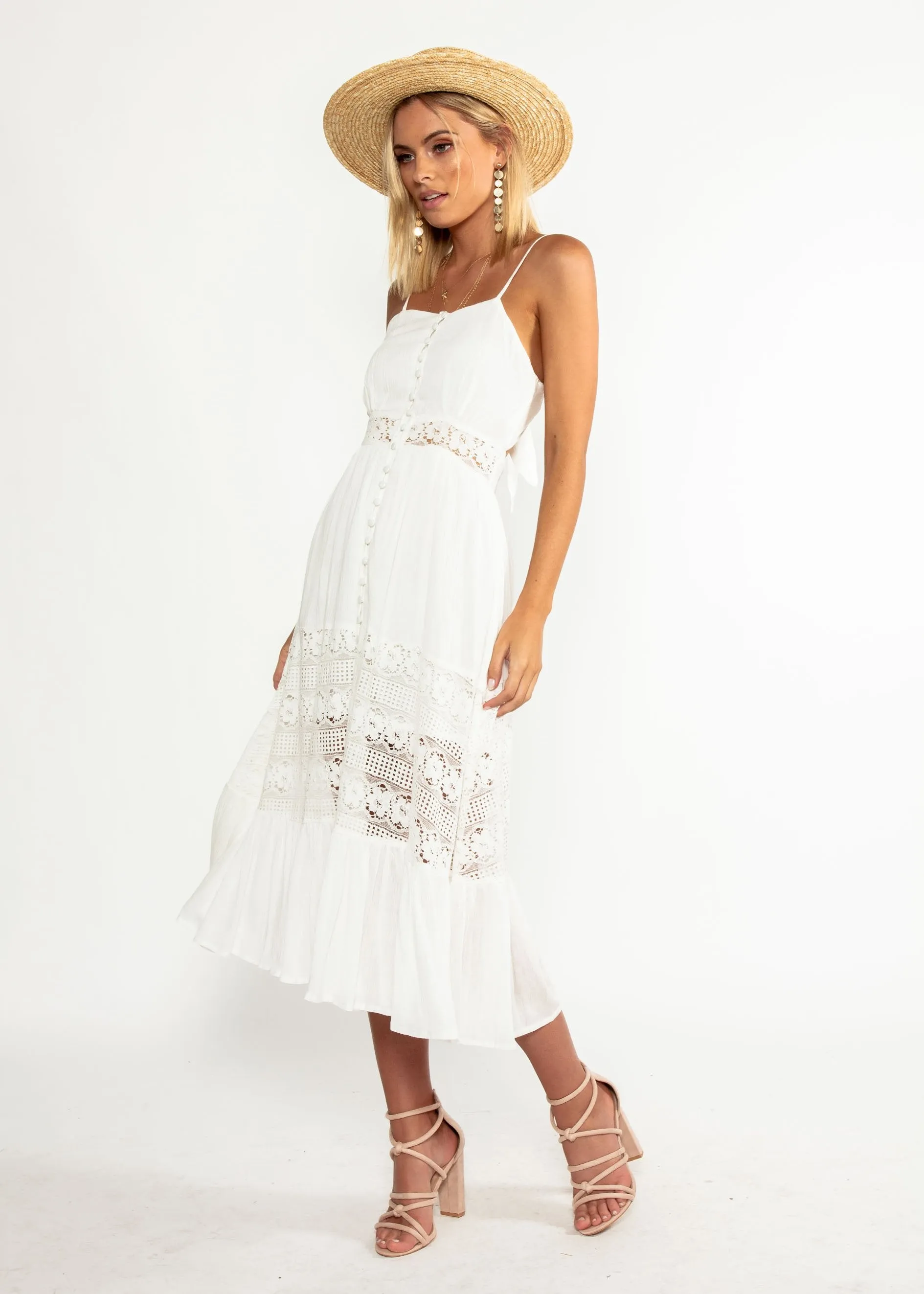 Mandy Midi Dress - White