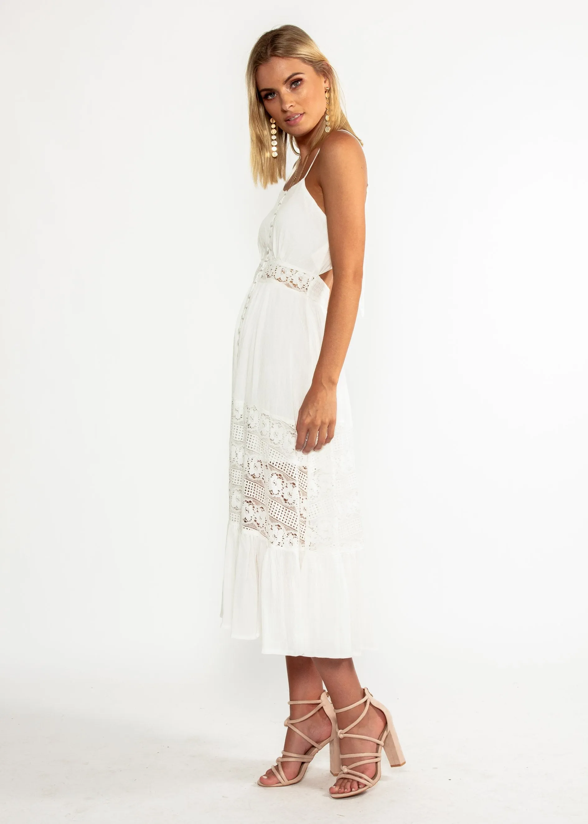 Mandy Midi Dress - White