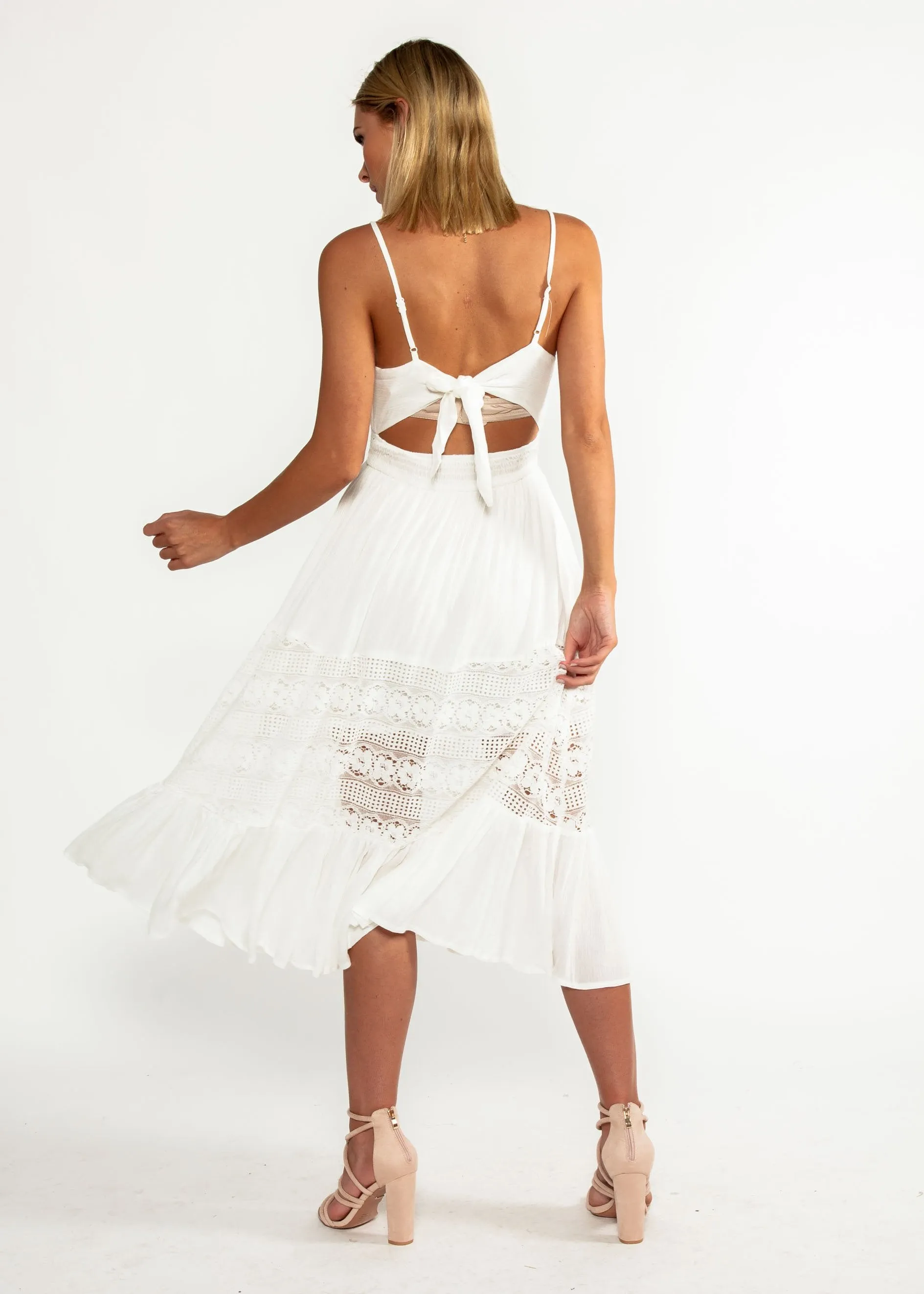 Mandy Midi Dress - White