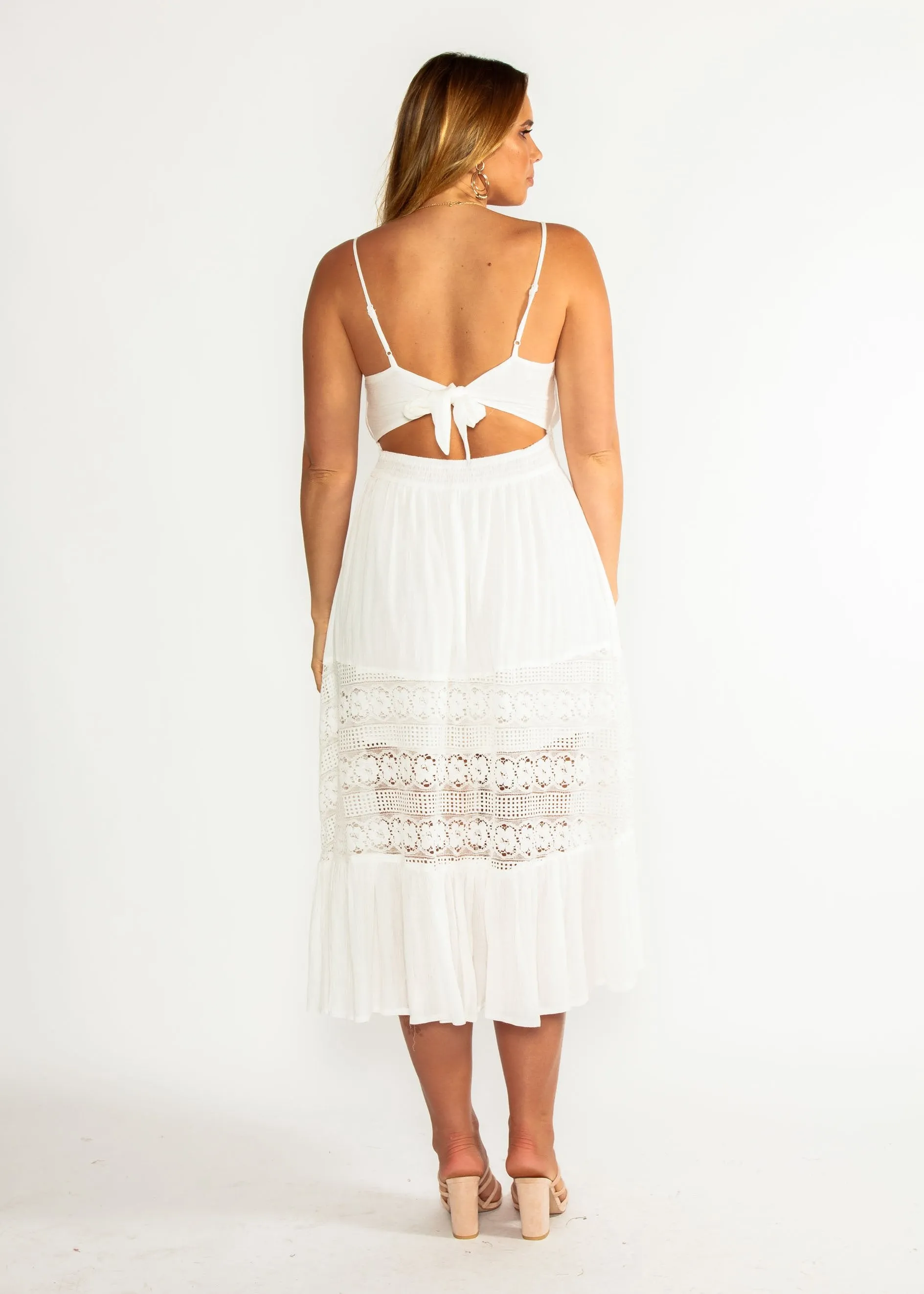 Mandy Midi Dress - White