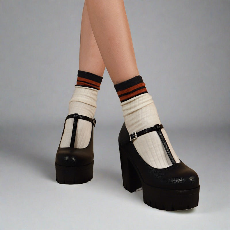 Mary Jane T-Strap Platforms