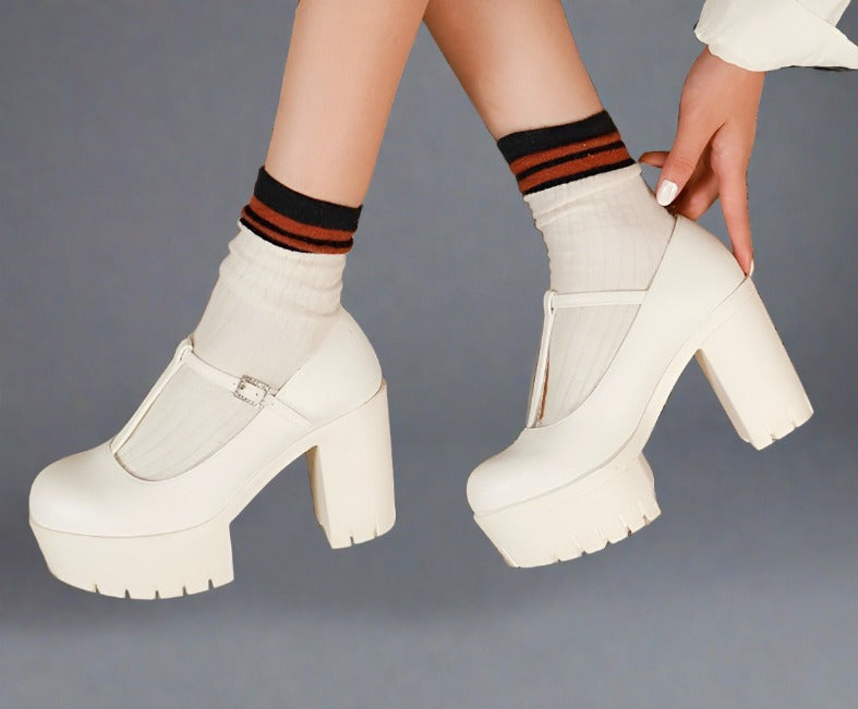 Mary Jane T-Strap Platforms