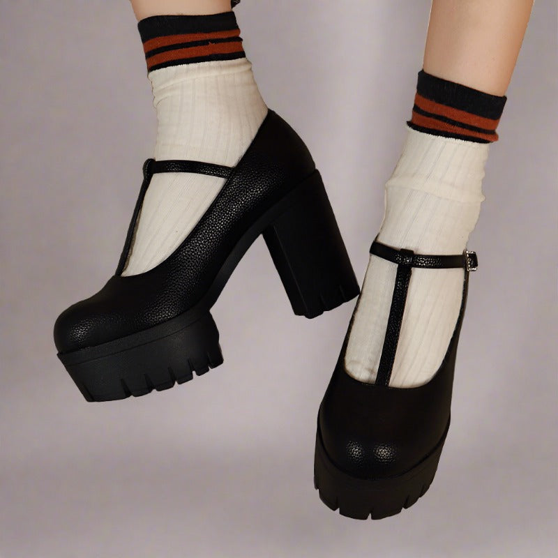 Mary Jane T-Strap Platforms