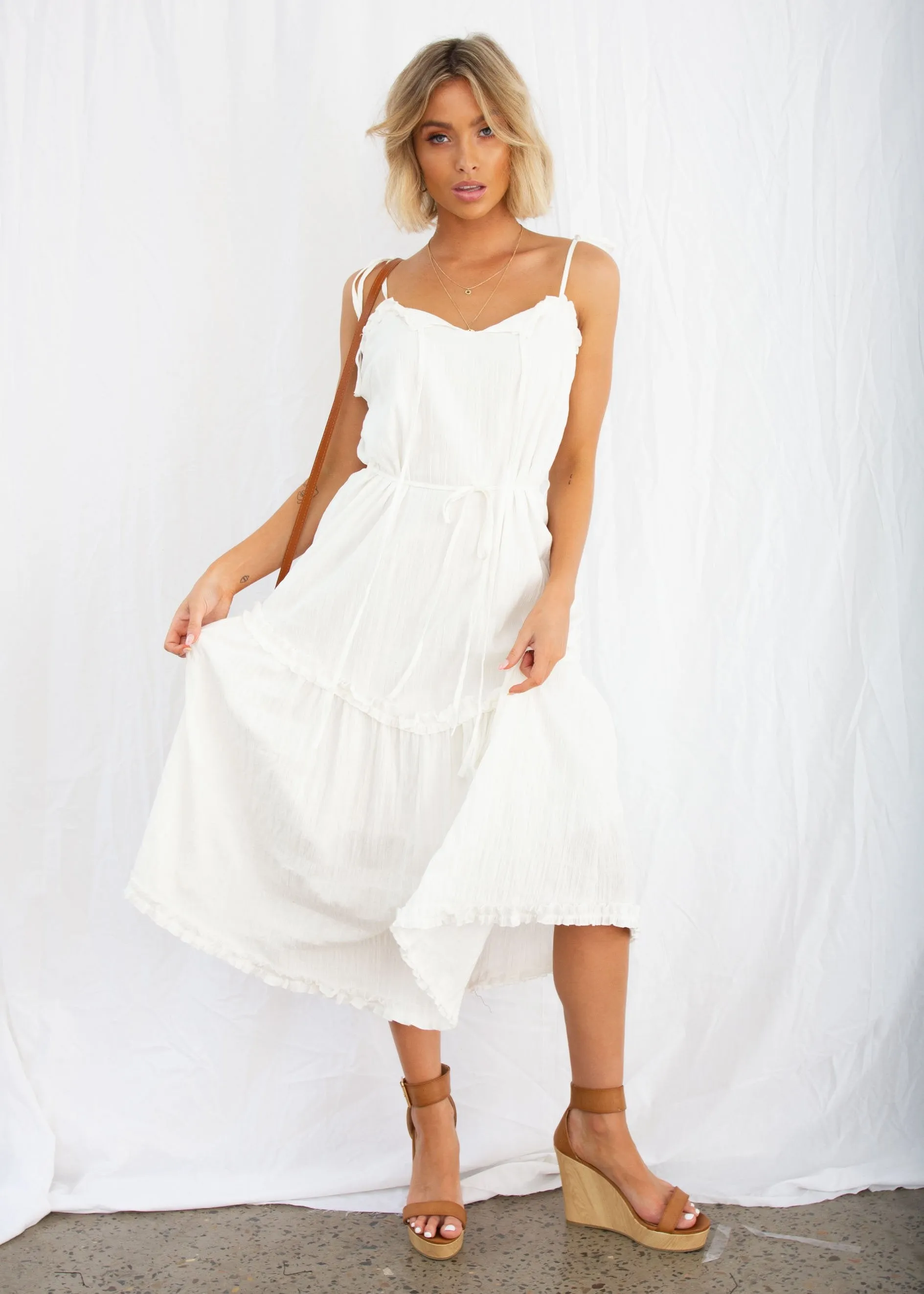 Mayfair Midi Dress - White