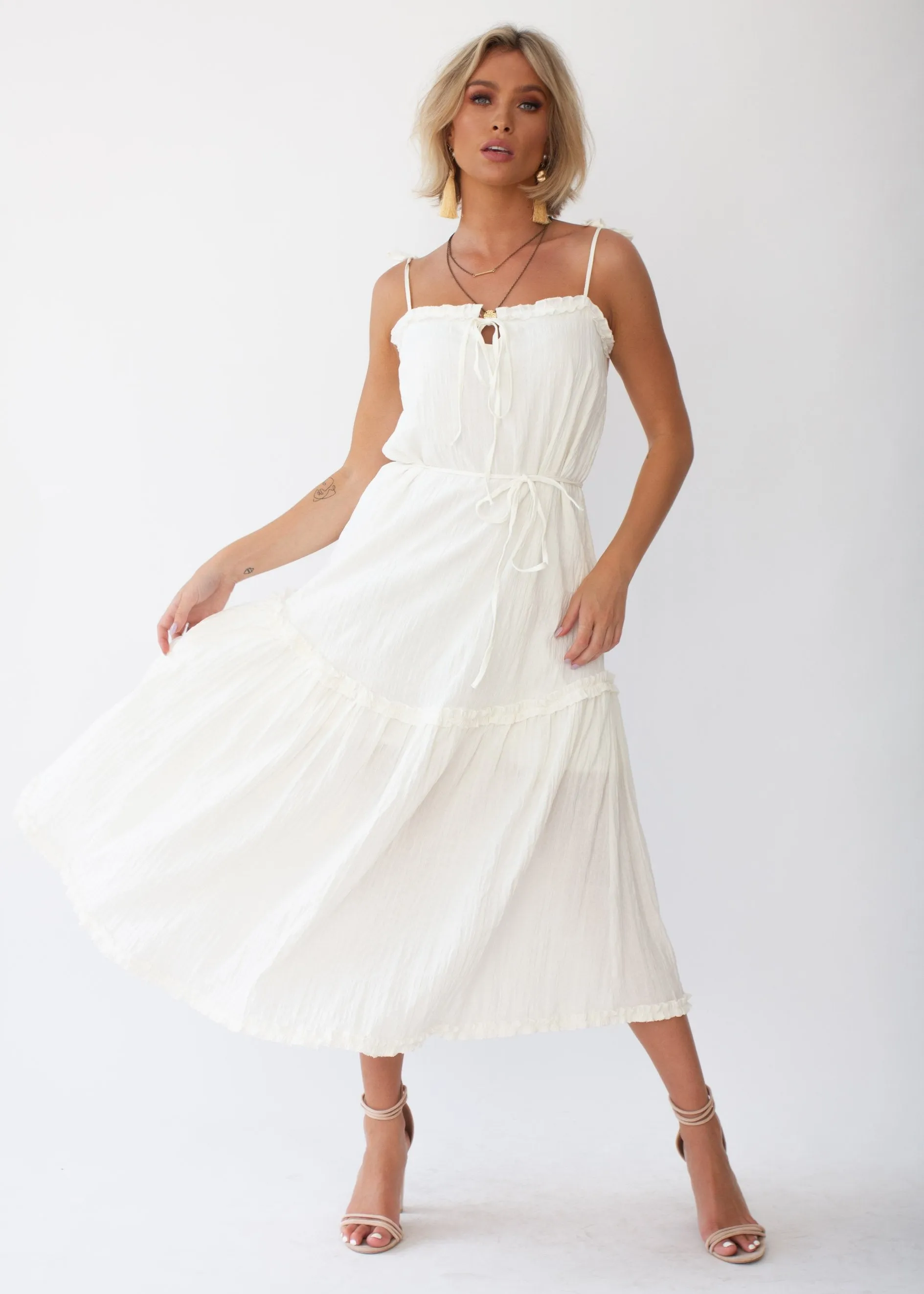 Mayfair Midi Dress - White