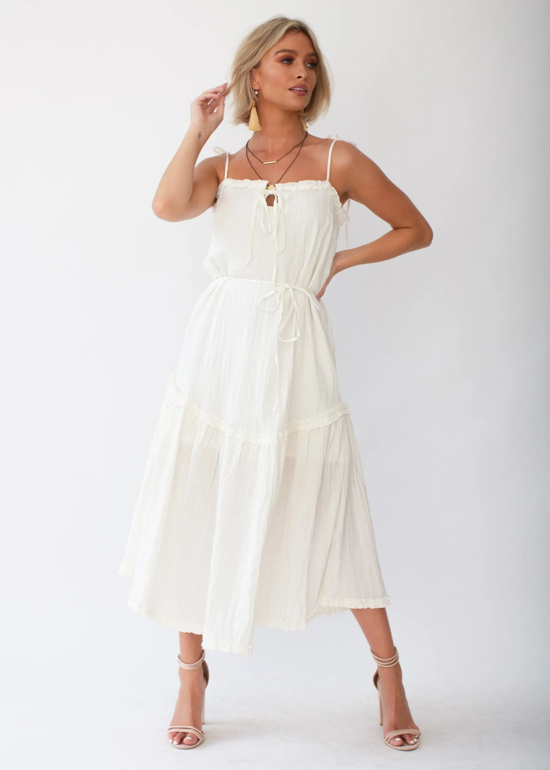 Mayfair Midi Dress - White