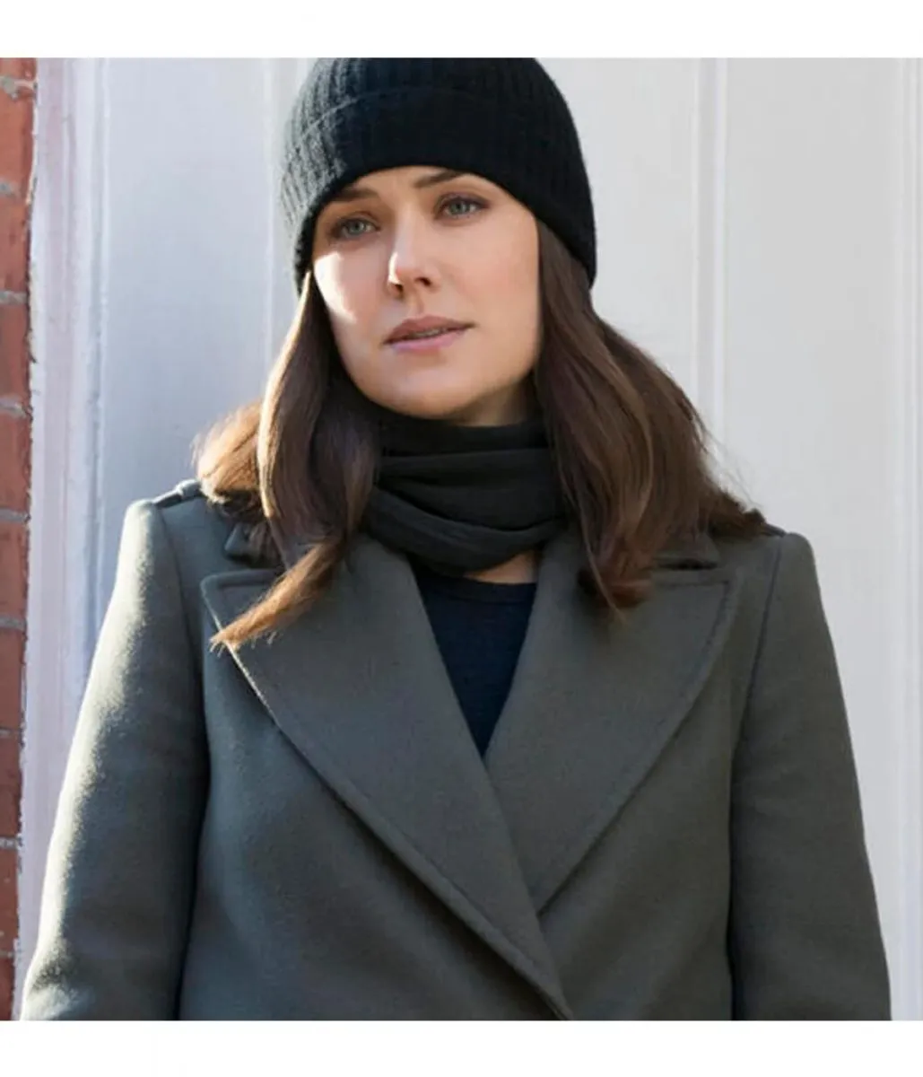 Megan Boone The Blacklist Grey Wool Peacoat