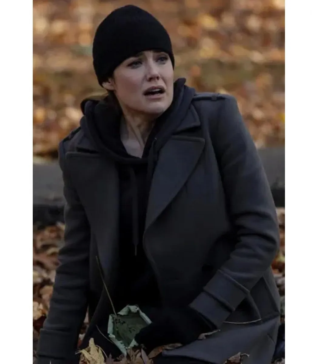 Megan Boone The Blacklist Grey Wool Peacoat