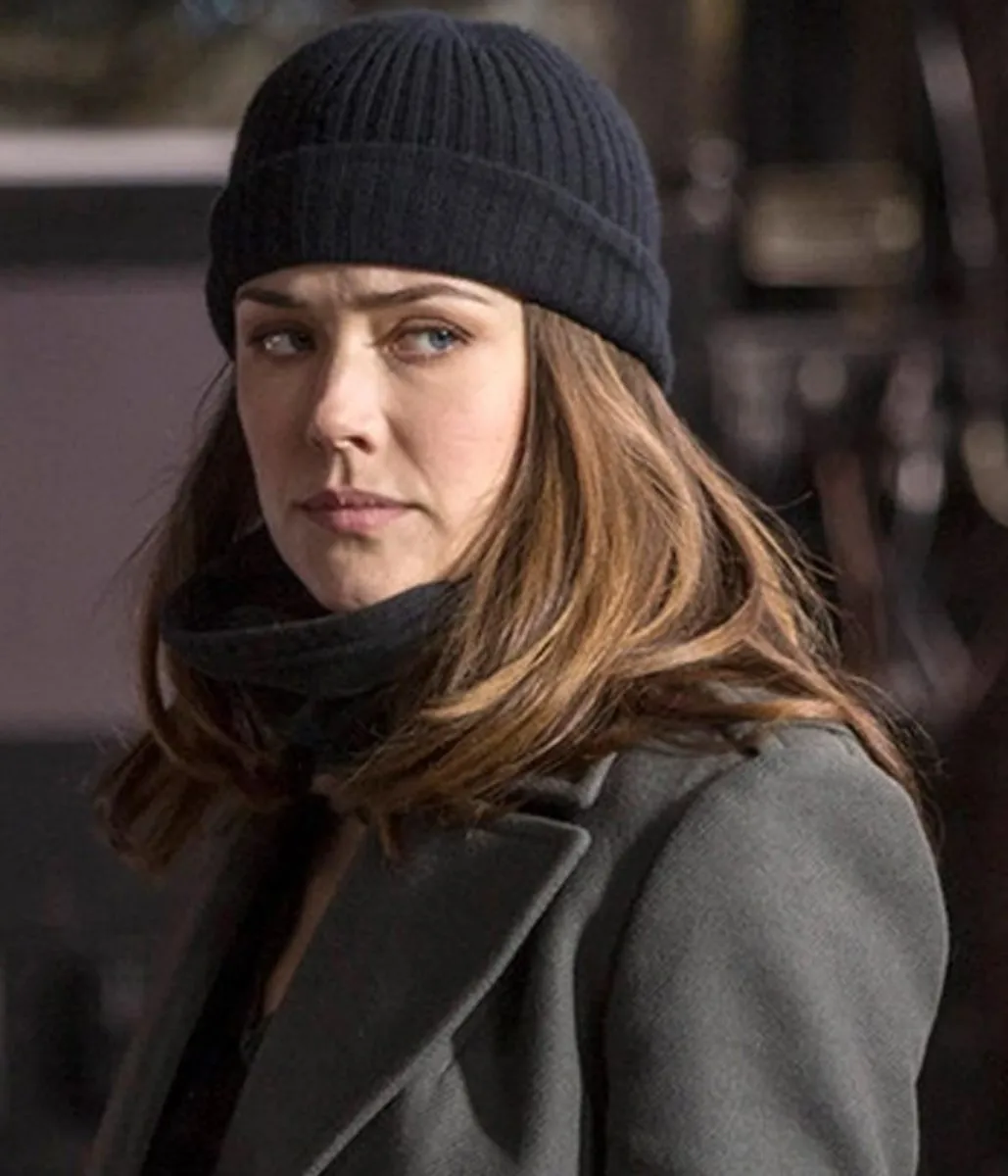 Megan Boone The Blacklist Grey Wool Peacoat