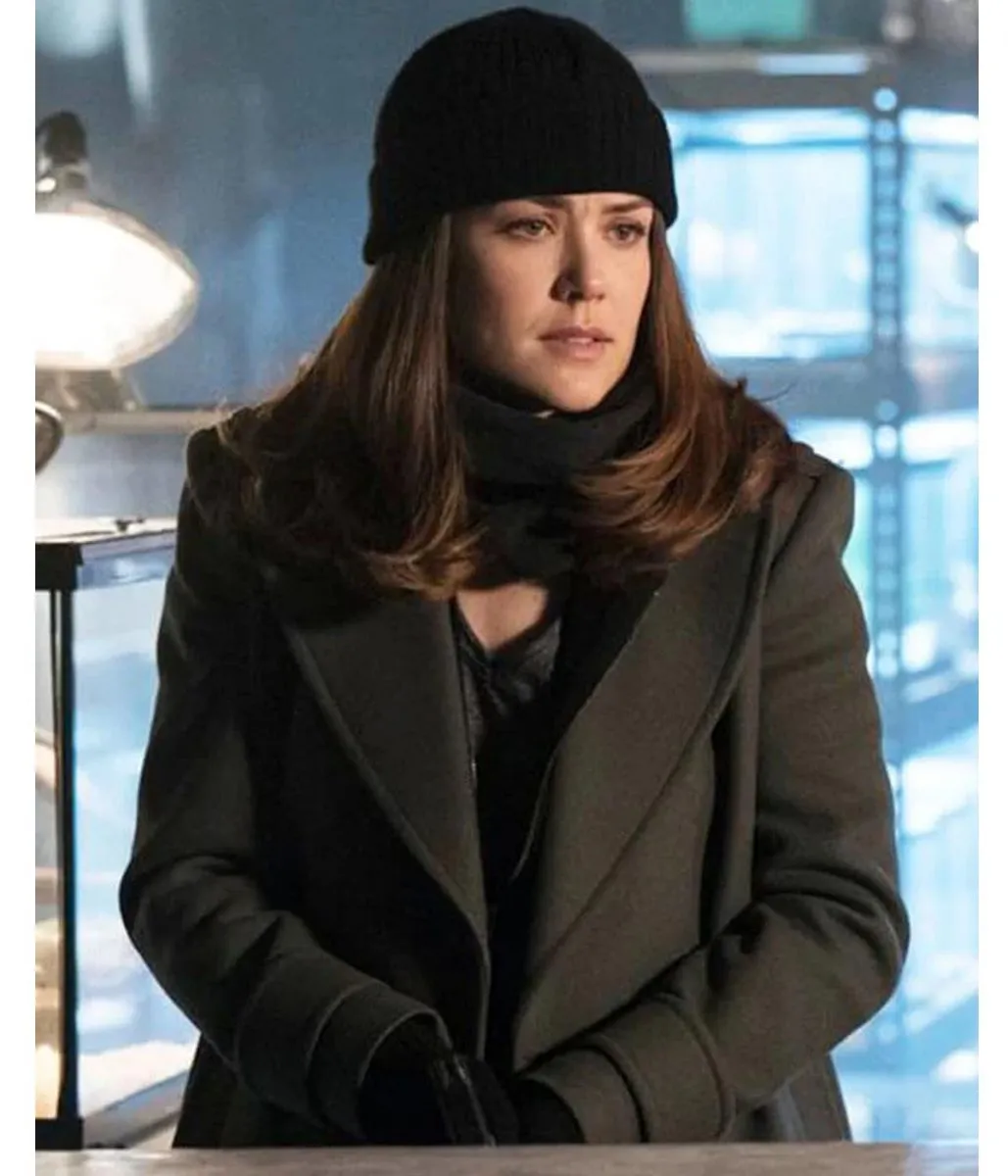 Megan Boone The Blacklist Grey Wool Peacoat