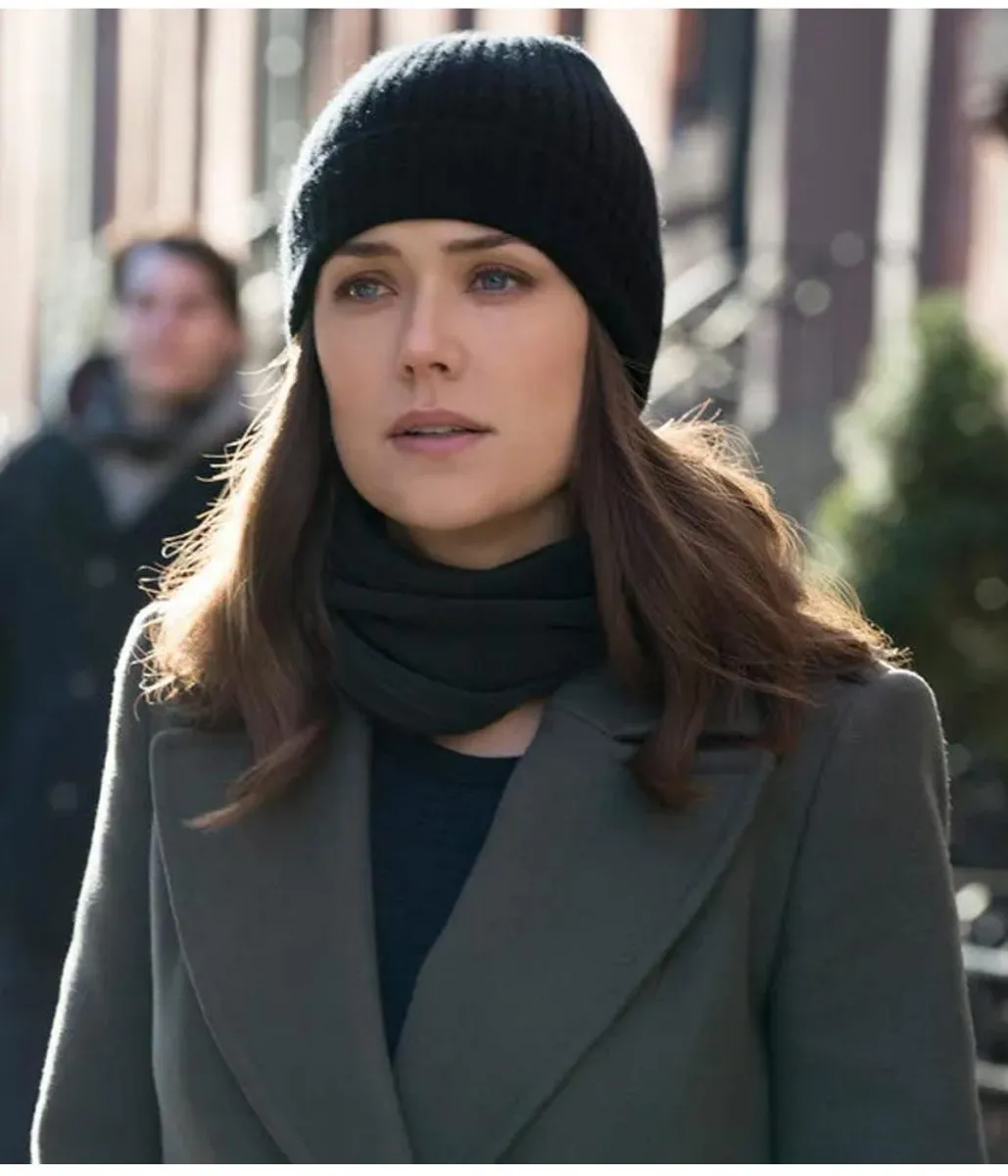 Megan Boone The Blacklist Grey Wool Peacoat