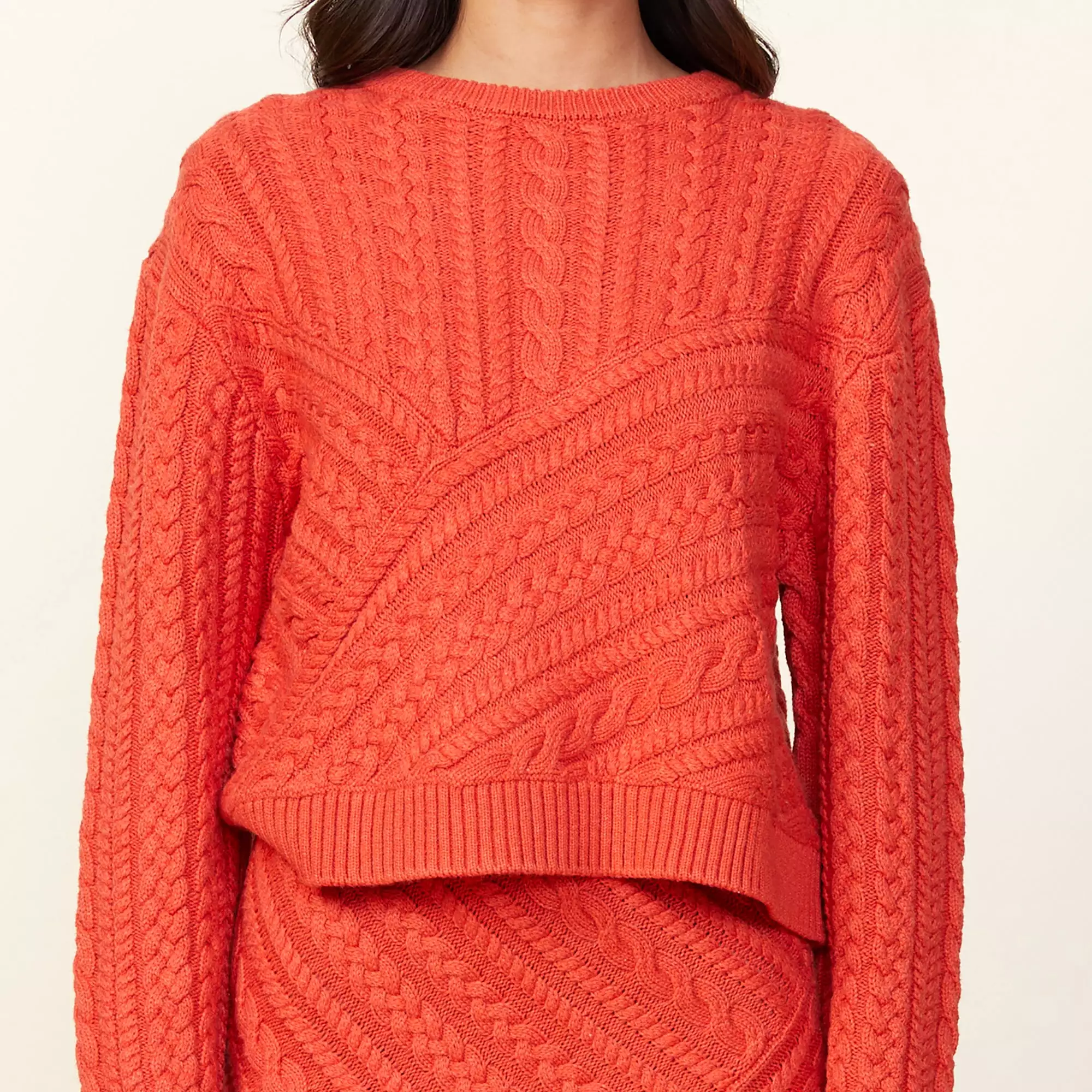 Merino Wool Cable Knit Sweater