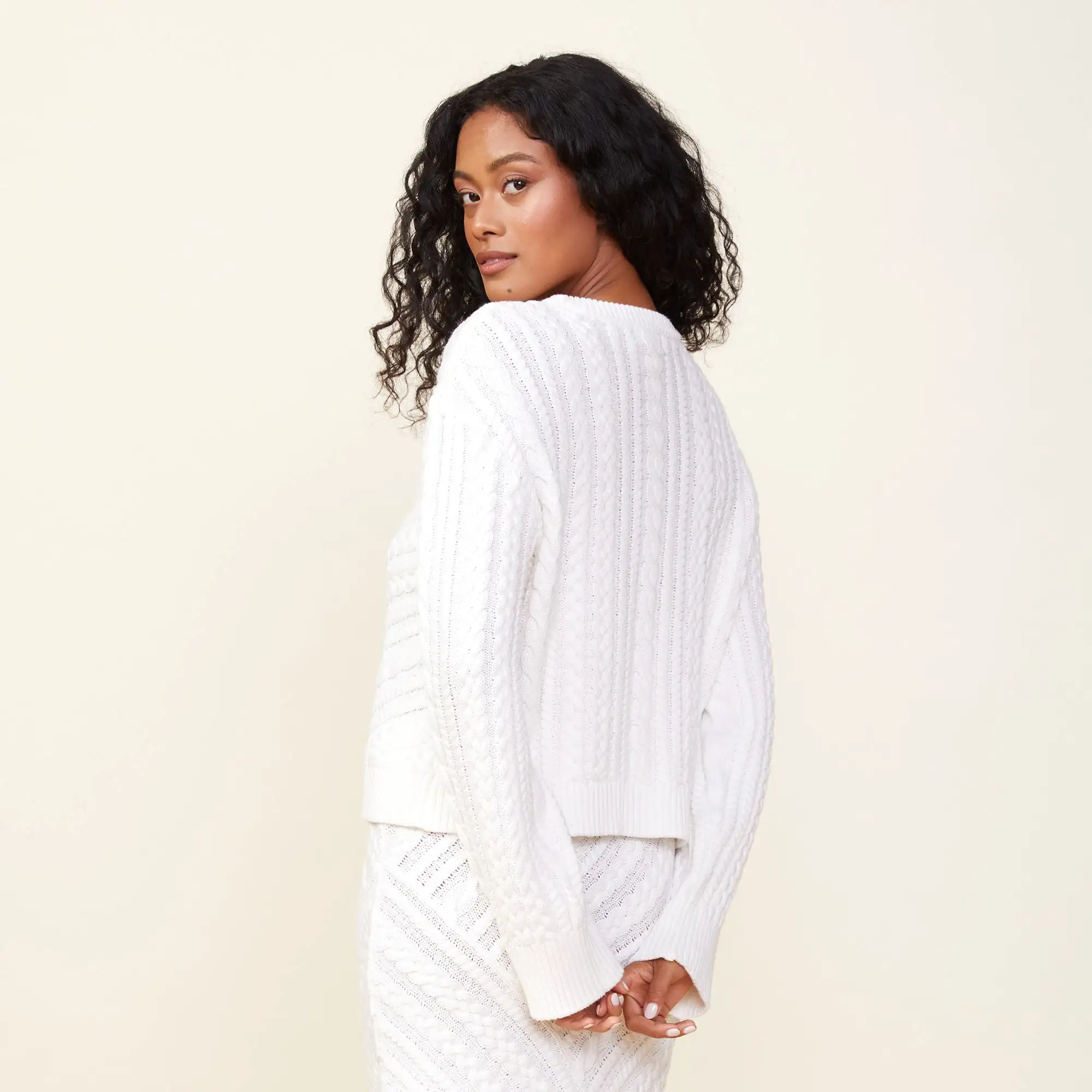 Merino Wool Cable Knit Sweater