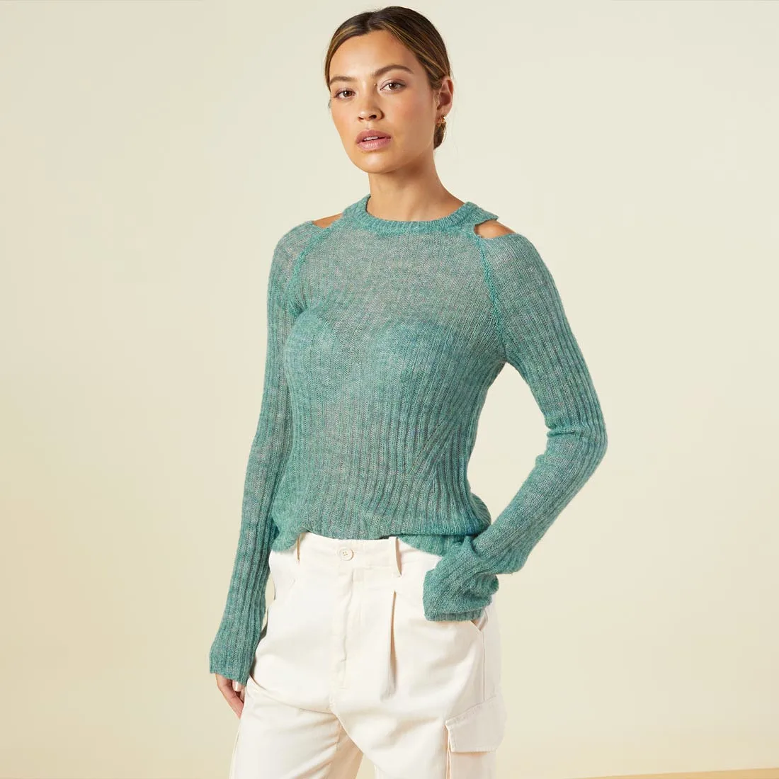 Mohair Cut Out Sweater