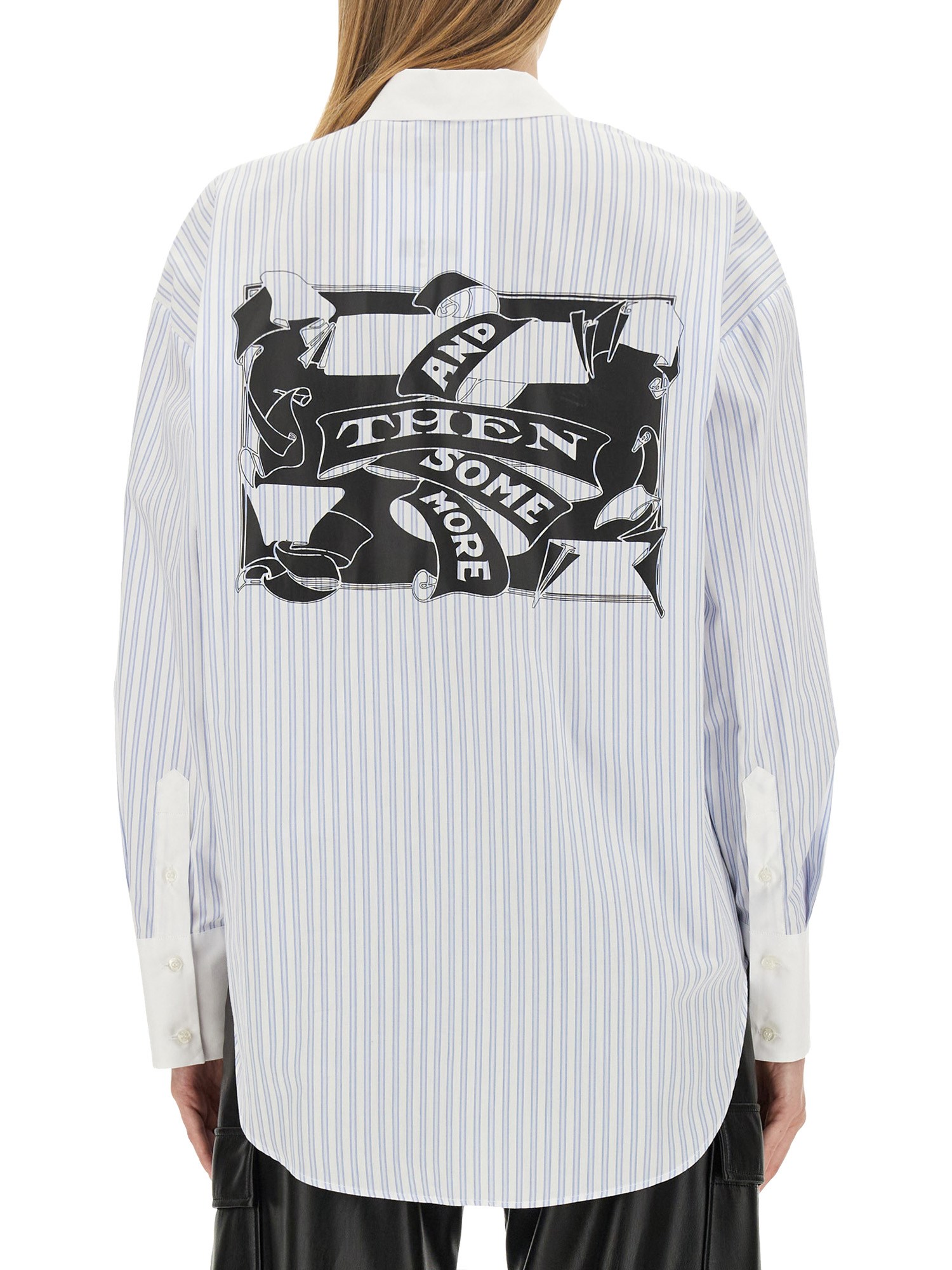 MSGM    COTTON SHIRT WITH LOGO