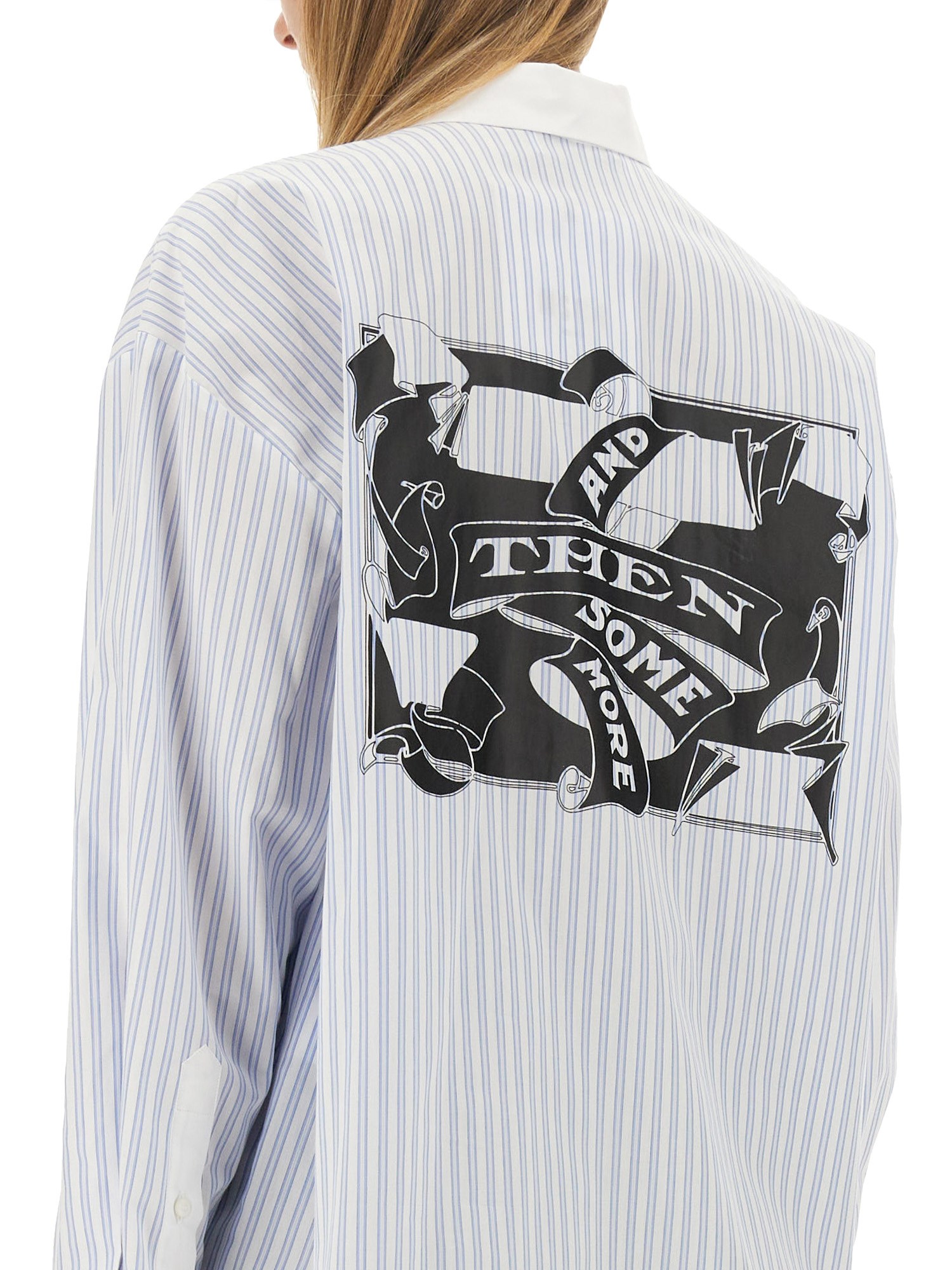 MSGM    COTTON SHIRT WITH LOGO