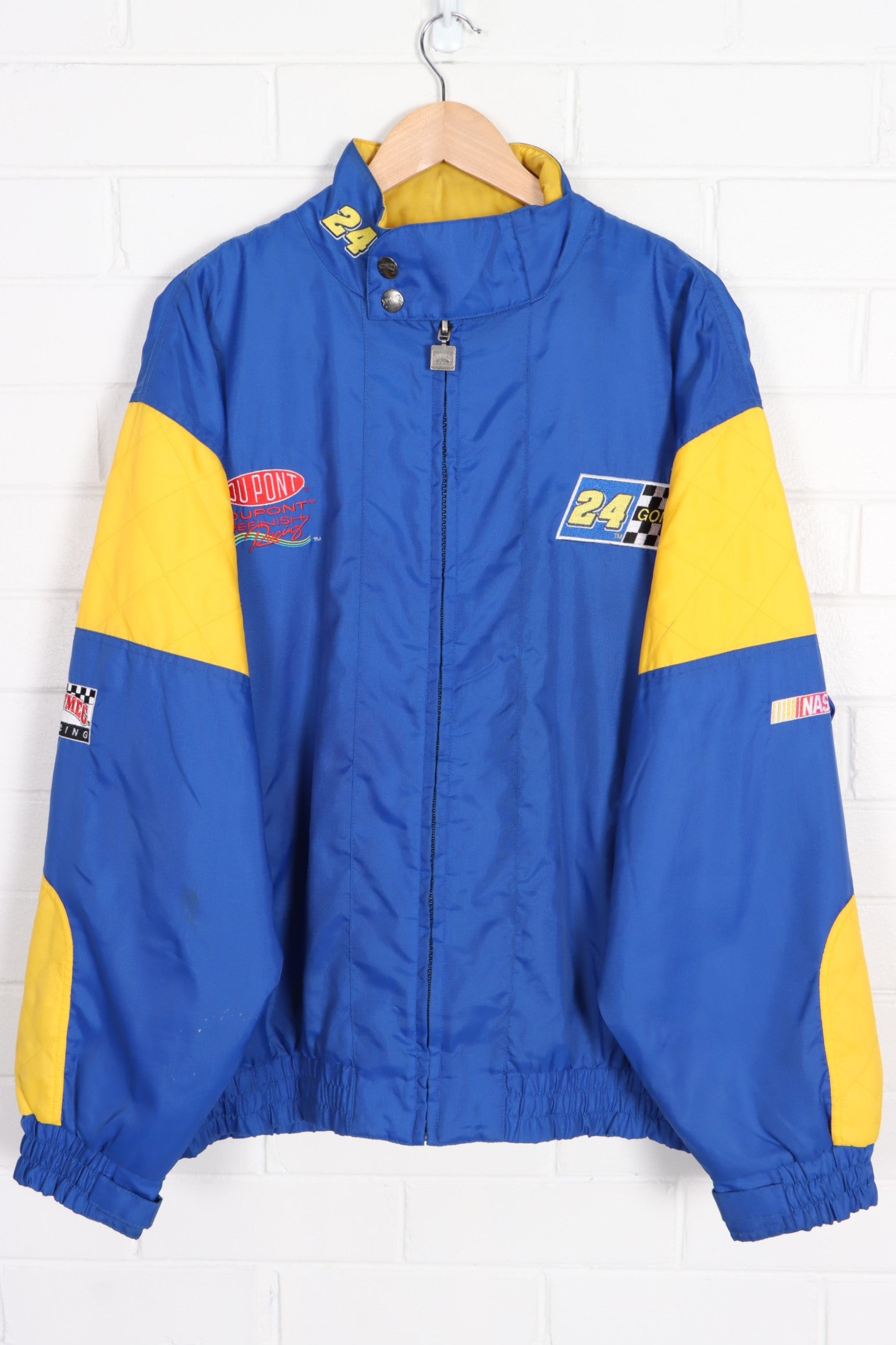 NASCAR Jeff Gordon #24 Dupont NUTMEG Padded Windbreaker Jacket (XL)