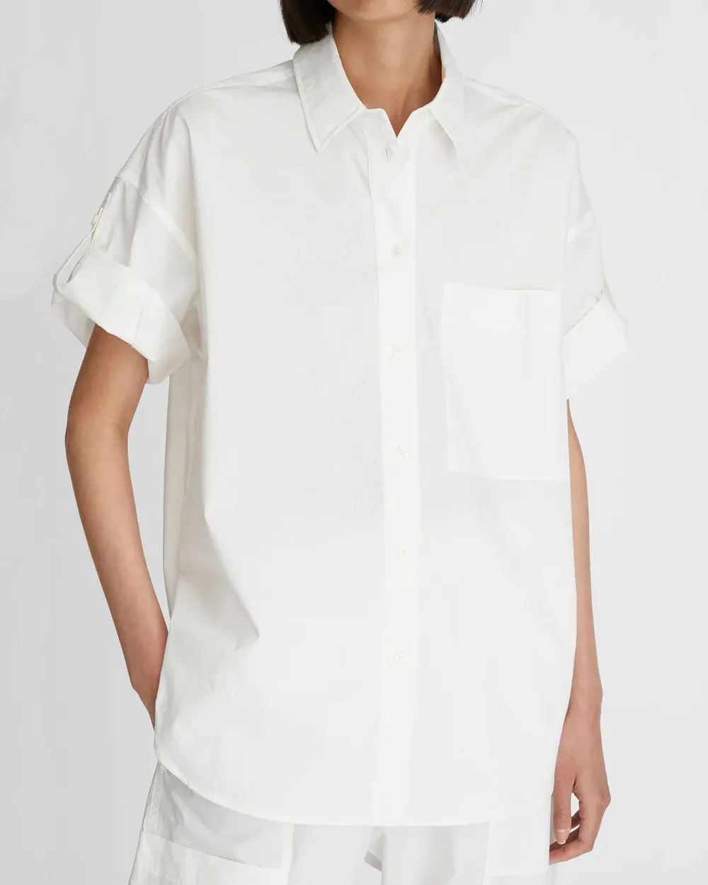 Natural Poplin Short Sleeve LM Shirt