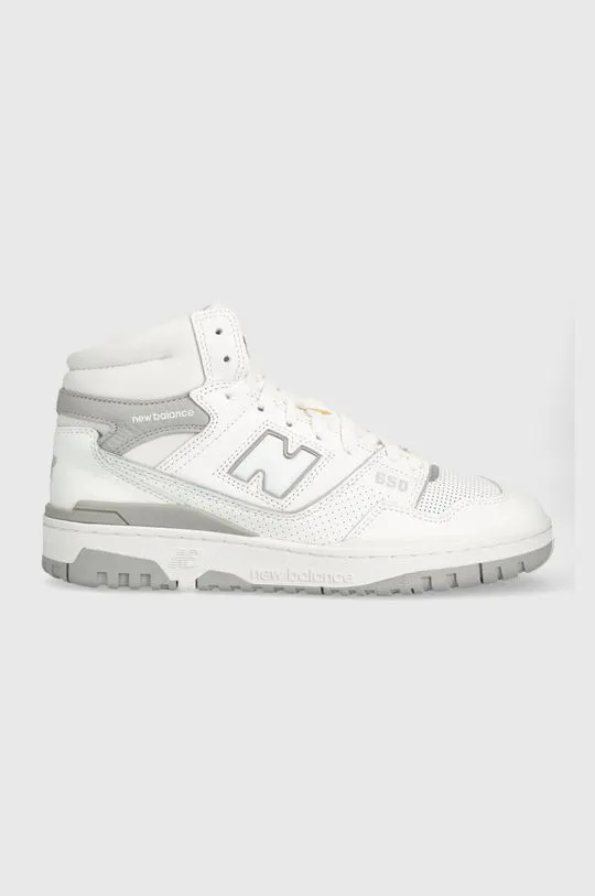 New Balance leather sneakers BB650RVW white color