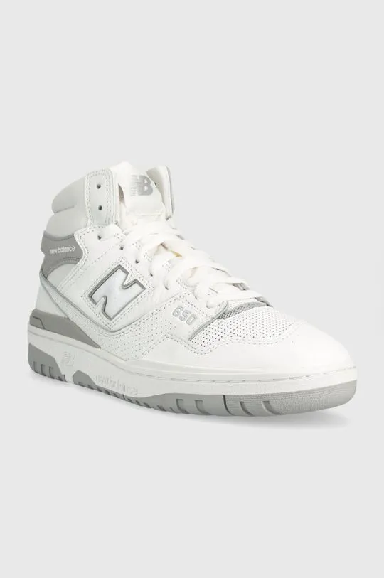 New Balance leather sneakers BB650RVW white color