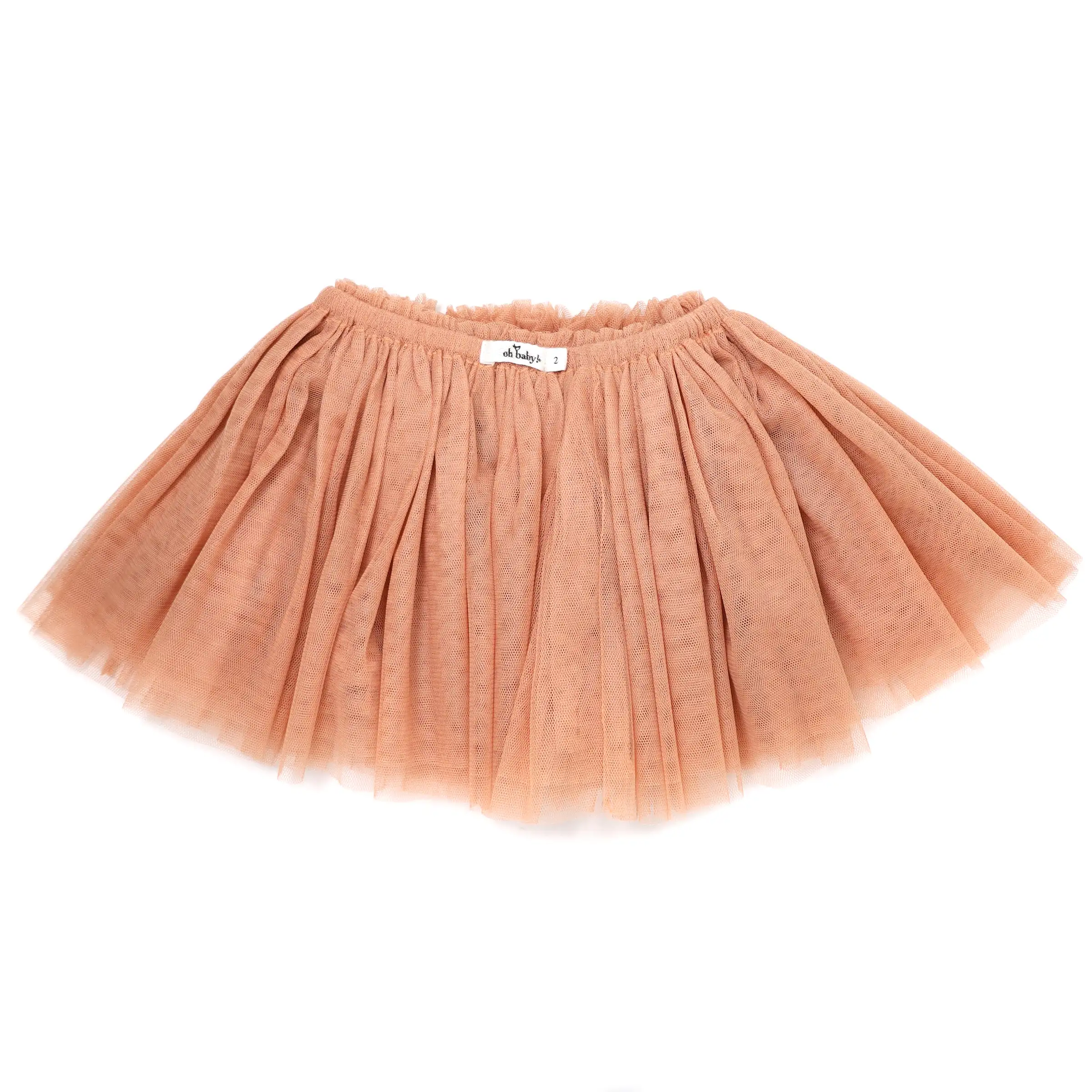 oh baby! Tulle Pom Pom Frill Tutu Skirt - Vintage Pink