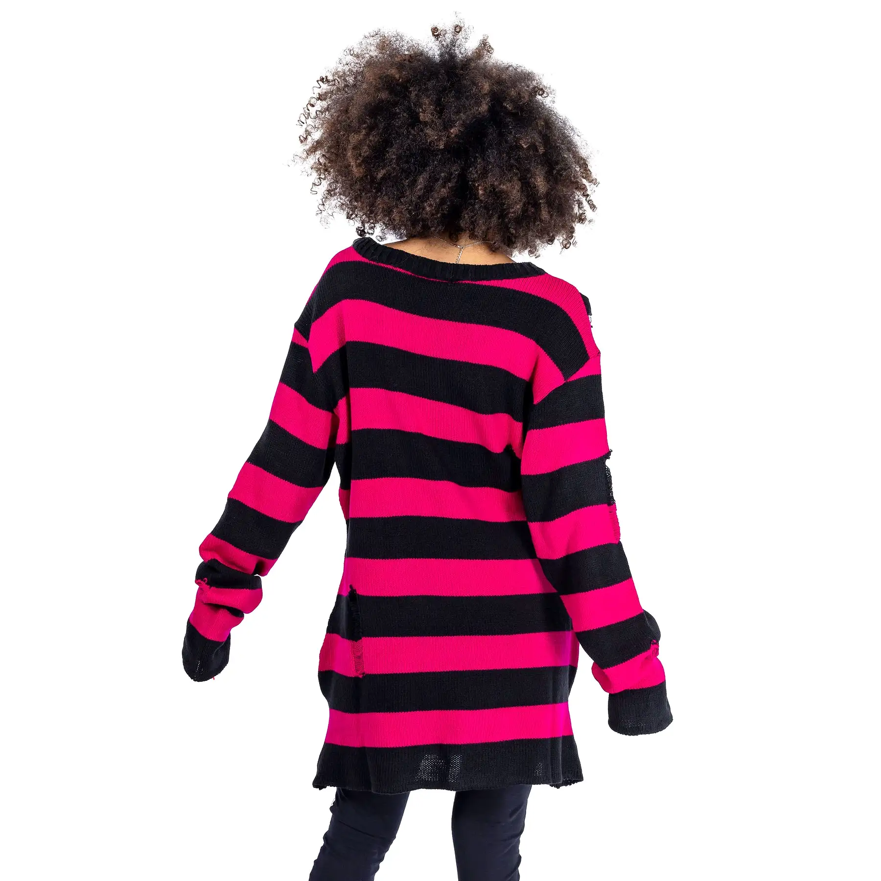 ORIANA JUMPER - BLACK/DARK PINK