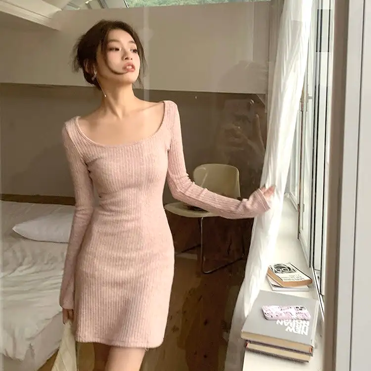 Pink Knit Dress