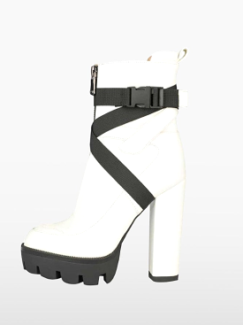 Platform Round Toe High Heel Ankle Boots