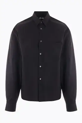 poplin shirt with cut-out details