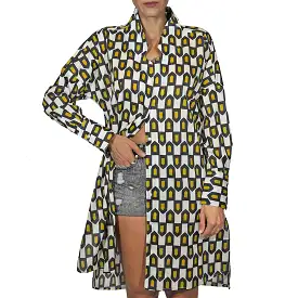 Printed Cotton Trench/Dress White