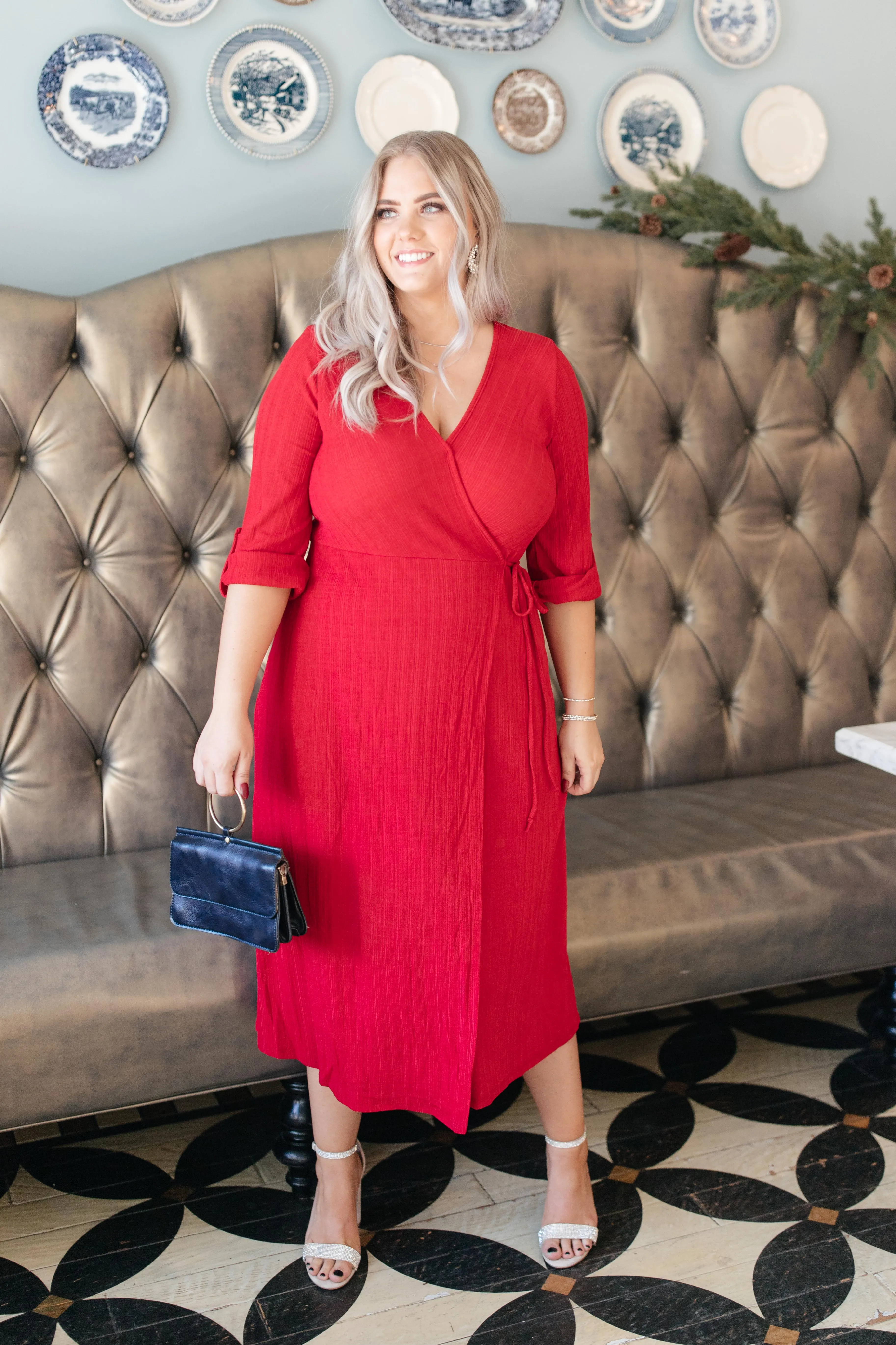 Reckless Abandon Dress In Red - On Hand